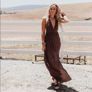 Crochet halter dress